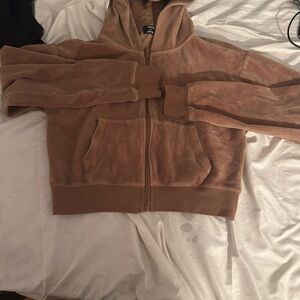 Brown Zip-Up Hoodie